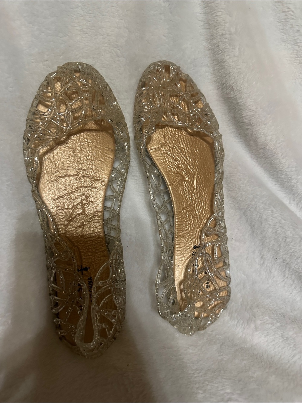 Clear Jelly Ballet Flats - Women's Comfortable Slip-On Shoes - Picture 2 of 3